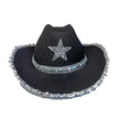 Party Black Bilateral Sequined Cowboy Hat