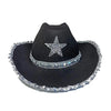 Party Black Bilateral Sequined Cowboy Hat
