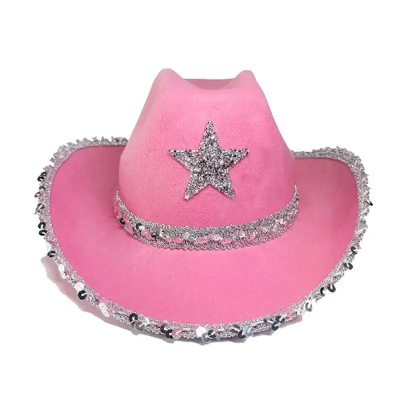 Party Black Bilateral Sequined Cowboy Hat