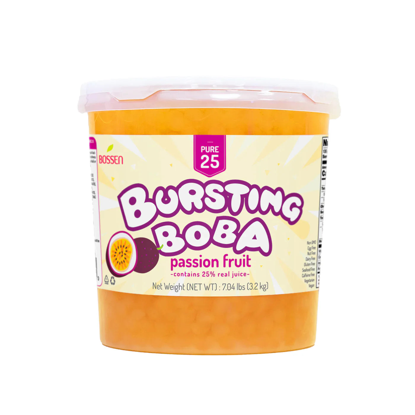 Passionfruit Bursting Boba Pure25 - Popping Boba - Bossen - Canada - Ships Free Within Canada on Orders Above CAD $199