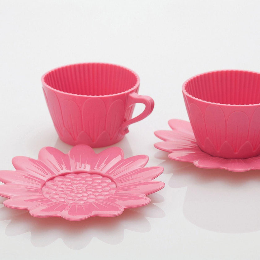 Pavoni - Daisy - 2 tasses à cupcakes + 2 soucoupes