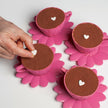 Pavoni - Daisy - 2 tasses à cupcakes + 2 soucoupes