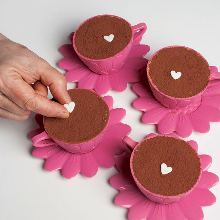 Pavoni - Daisy - 2 tasses à cupcakes + 2 soucoupes