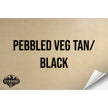 PEBBLED VEG TAN/BLACK WITH ADHESIVE HYDBOND LEATHERETTE SHEET (12