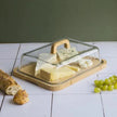 Pebbly - Cheese Box Glass Lid/Bamboo Board