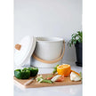 Pebbly - Bac à compost avec filtre au charbon de bois, crème, 7L/7Q