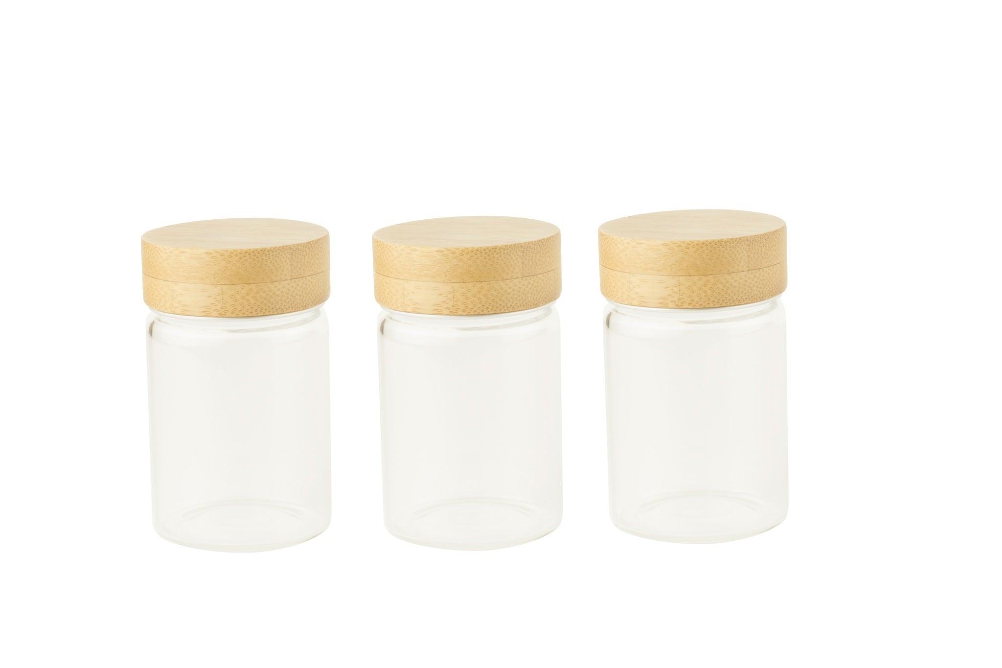 Pebbly - Lot de 3 pots ronds, 75 ml/25 oz