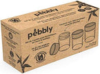 Pebbly - Lot de 3 pots ronds, 75 ml/25 oz