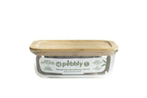 Pebbly - Boîte rectangulaire avec couvercle en bambou