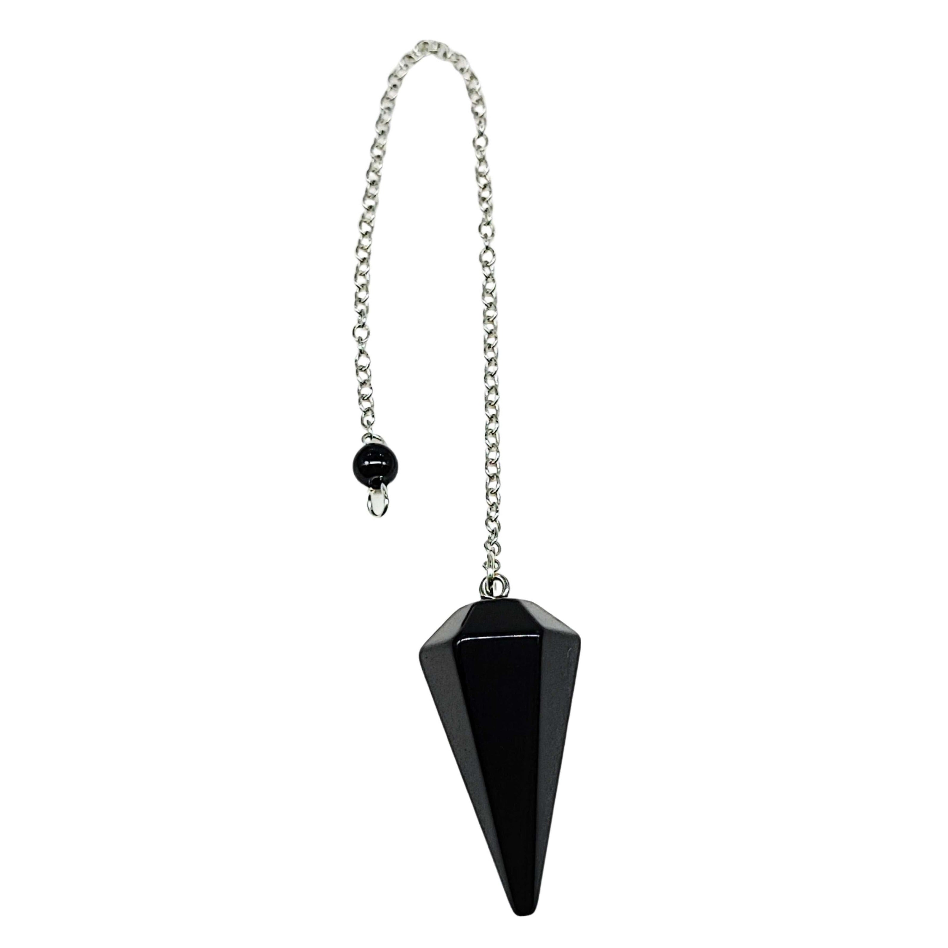 Pendulum - Cone - Black Agate