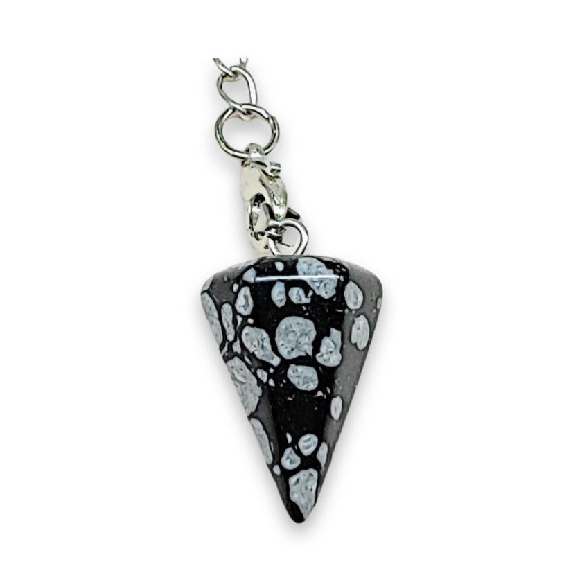 Pendulum - Mini Cone - Snowflake Obsidian
