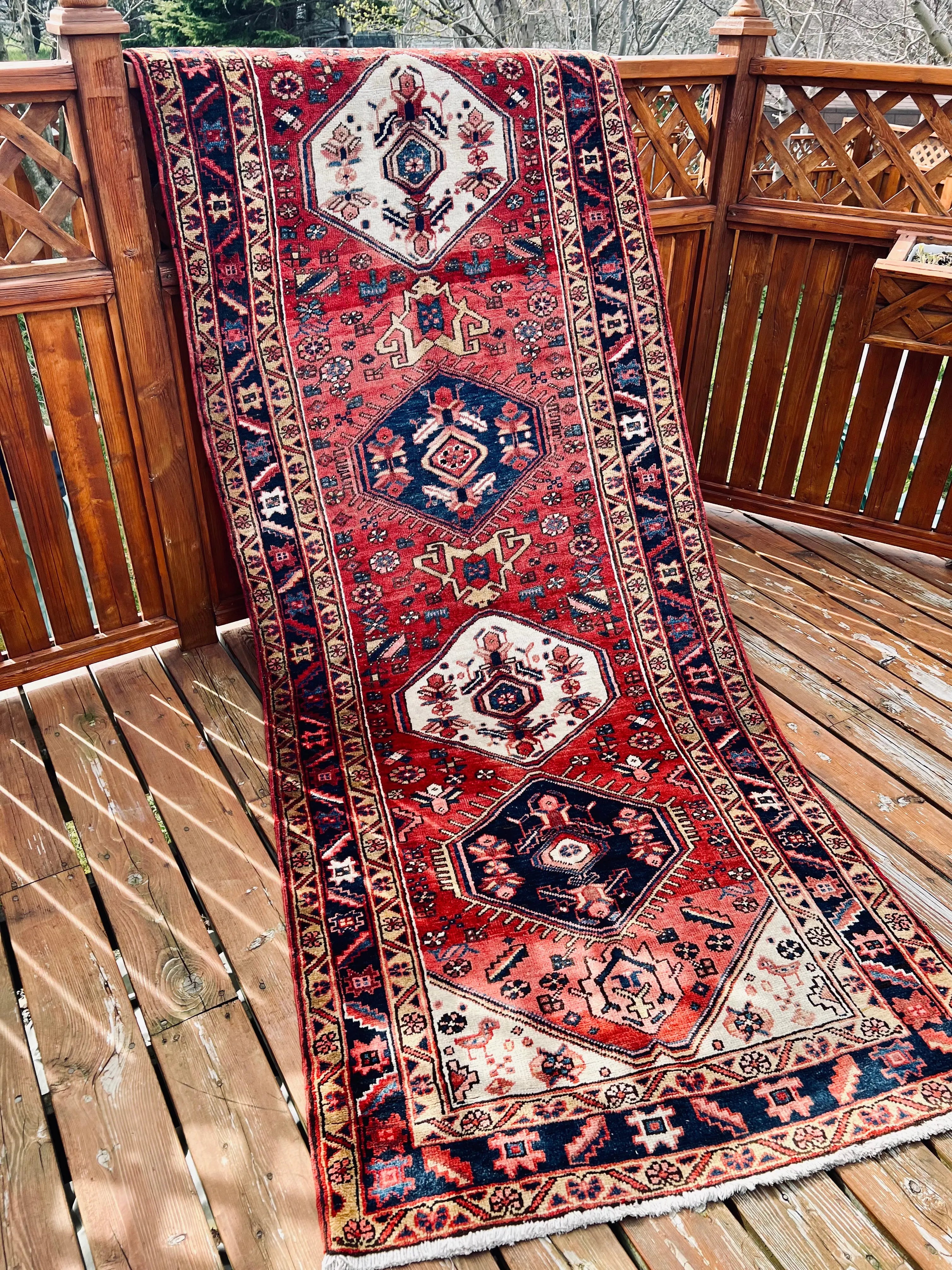 Persian Heriz Runner | 10’ 8” x 3’ 7”