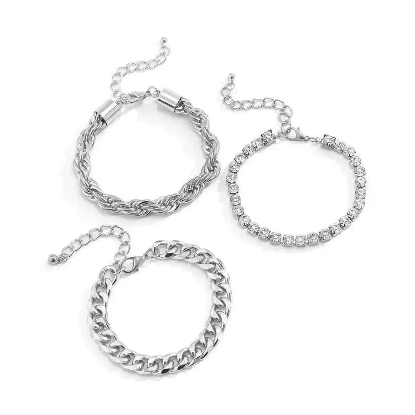 Personality Cold Wind Geometric Suit Jewelry Women