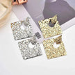 Personality Geometry Rhombus Irregular Alloy  Earrings