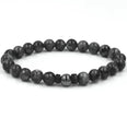 Men's Volcanic Stone Beaded Bracelet – Natural Stone & Crystal Accent