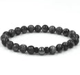 Men's Volcanic Stone Beaded Bracelet – Natural Stone & Crystal Accent