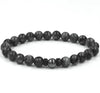 Men's Volcanic Stone Beaded Bracelet – Natural Stone & Crystal Accent