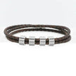 Personalized Beads Stainless steel engraved woven Hand Rope bracelet