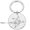 Personalized Father's Day DIY Name stainless steel Keychain