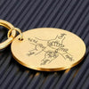 Personalized Father's Day DIY Name stainless steel Keychain