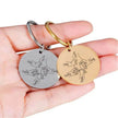 Personalized Father's Day DIY Name stainless steel Keychain