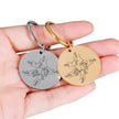 Personalized Father's Day DIY Name stainless steel Keychain