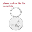 Personalized Father's Day DIY Name stainless steel Keychain