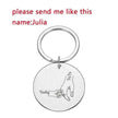 Personalized Father's Day DIY Name stainless steel Keychain
