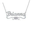 Personalized Name Heart Iced Out Pendants Necklace