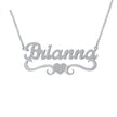 Personalized Name Heart Iced Out Pendants Necklace