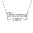Personalized Name Heart Iced Out Pendants Necklace