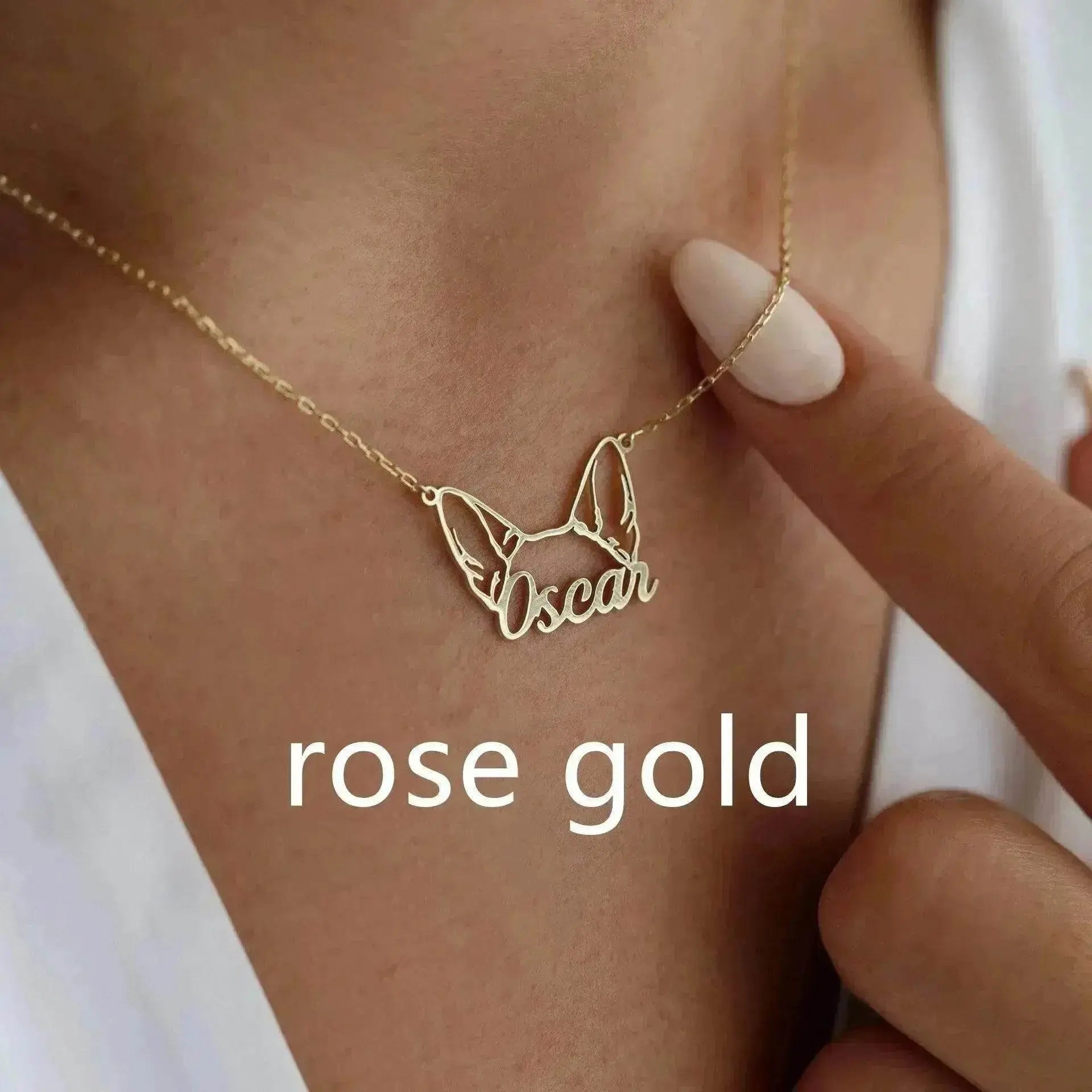Personalized Stainless Steel DIY Cat And Dog Pet Name Necklace