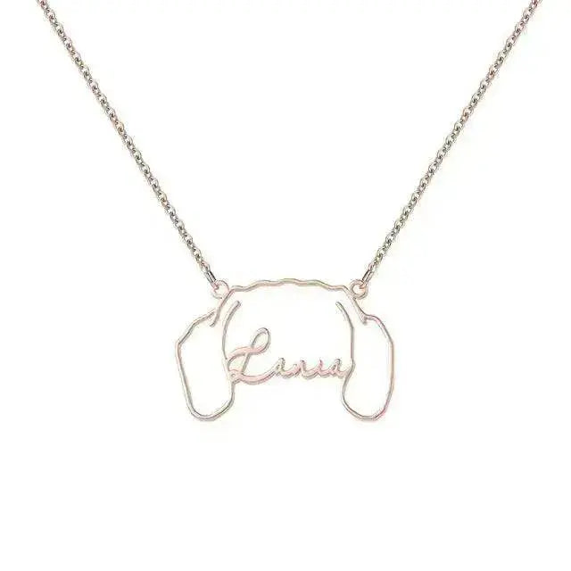 Personalized Stainless Steel DIY Cat And Dog Pet Name Necklace