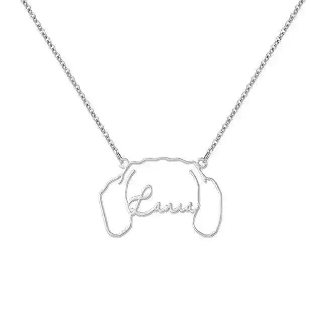 Personalized Stainless Steel DIY Cat And Dog Pet Name Necklace