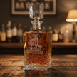 Personalized Rectangle Whiskey Decanter Set – Custom Engraved Decanter and Glasses for Men, Weddings, or Special Occasions