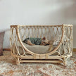 Handmade Rattan Woven Pet Bed Sofa – Boho Dog & Cat Bed | Trumpet, Circle, Square & Large