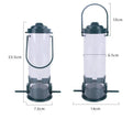 Outdoor Hanging Bird Feeder – Plastic Tube Feed Station for Wild Birds, Green
