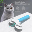 Double-Headed Negative Ion Self-Cleaning Pet Slicker Brush – Pink, Blue & Grey