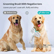 Double-Headed Negative Ion Self-Cleaning Pet Slicker Brush – Pink, Blue & Grey