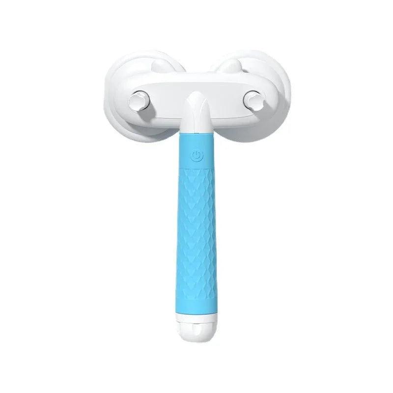 Double-Headed Negative Ion Self-Cleaning Pet Slicker Brush – Pink, Blue & Grey