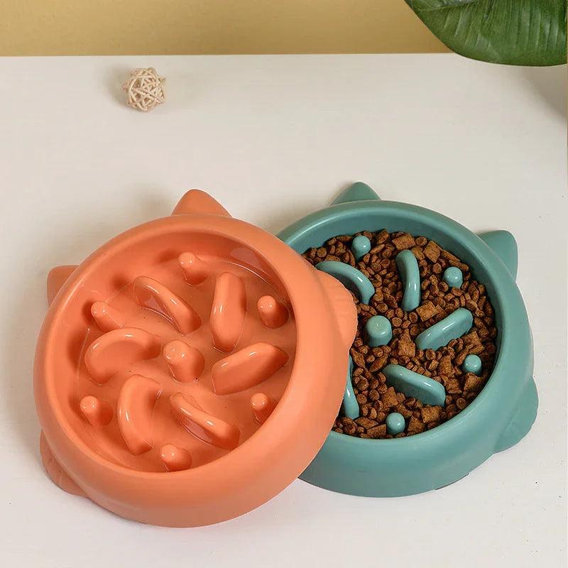 Pet Dog Cat Slow Feeder Bowls Anti Choking Slow Feeder Dish Bowl Home Dog Eating Plate Anti Gulping Bowl Supplies