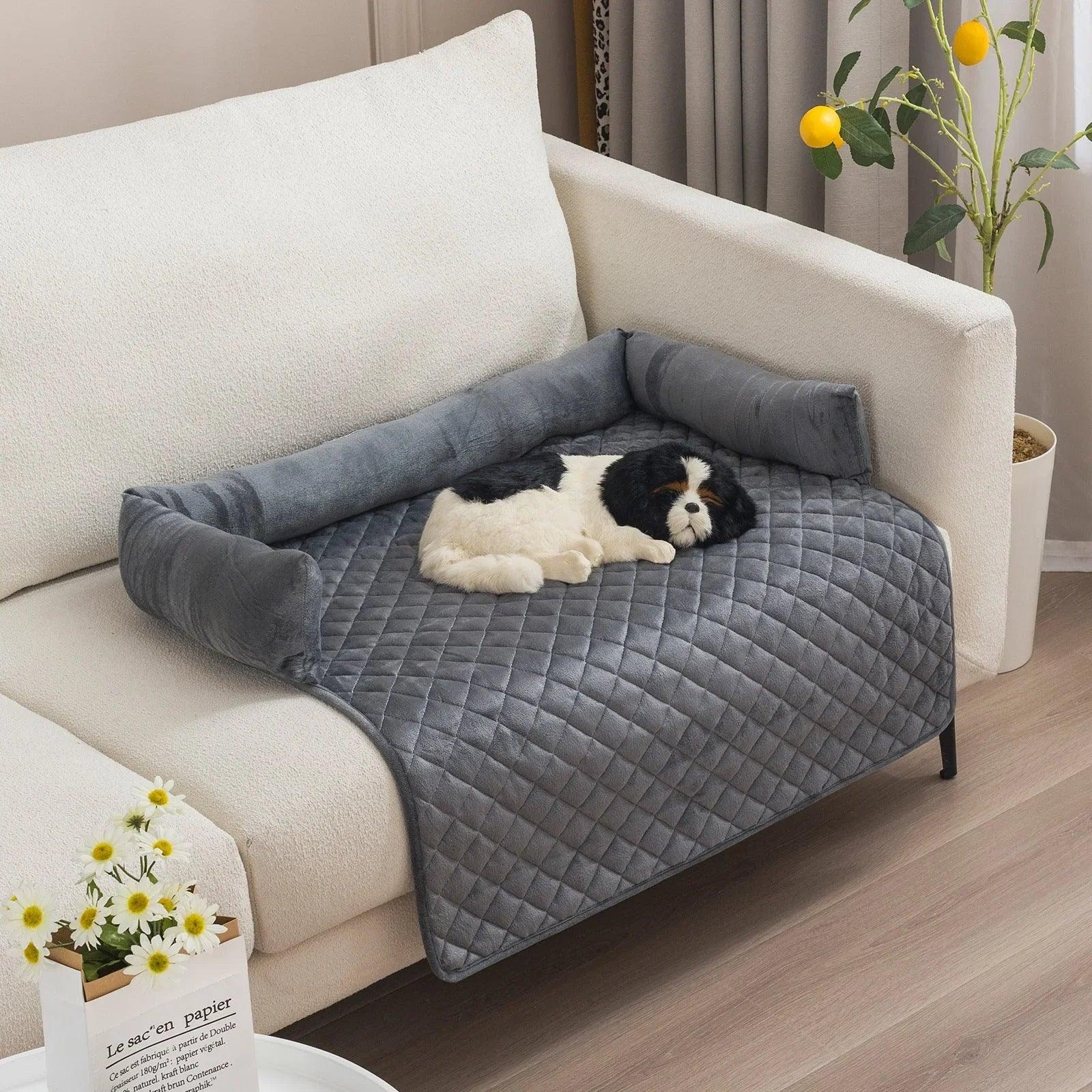 Pet Dog Sofa Bed – Plush Furniture Protector Mat for Dogs & Cats (75–135cm)