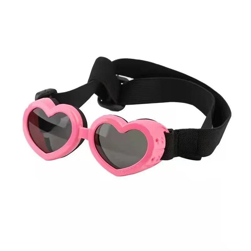 Dog Goggles Heart-Shaped Windproof Eye Protection Glasses for Small Dogs – 6 Colours