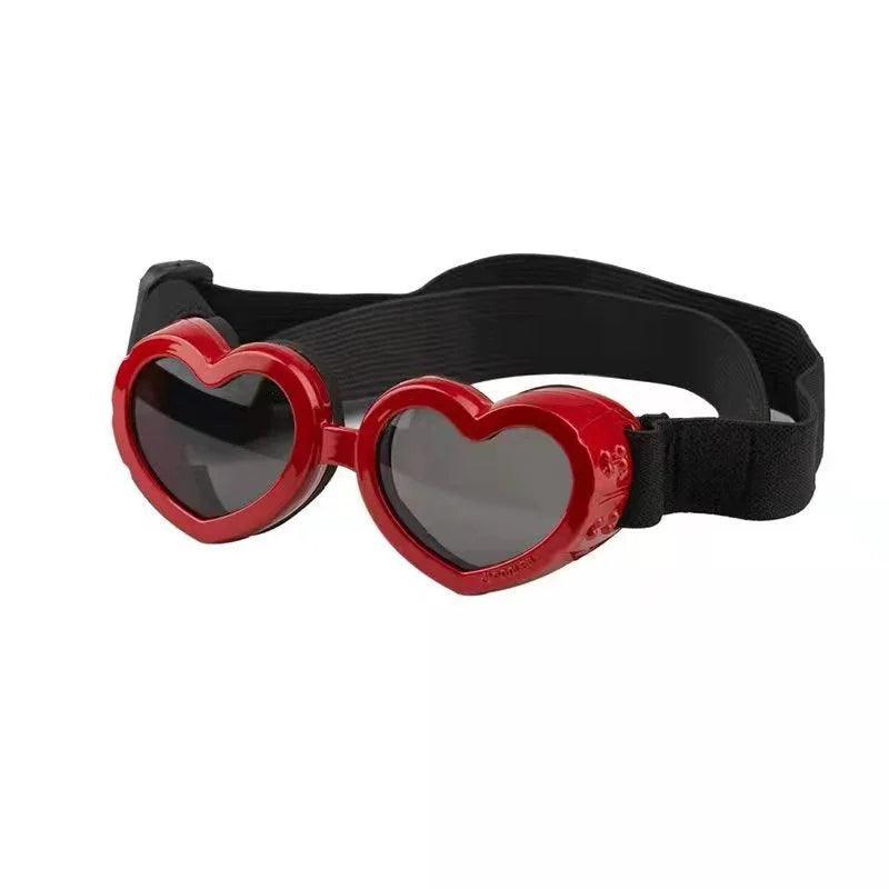 Dog Goggles Heart-Shaped Windproof Eye Protection Glasses for Small Dogs – 6 Colours