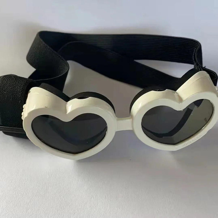 Dog Goggles Heart-Shaped Windproof Eye Protection Glasses for Small Dogs – 6 Colours
