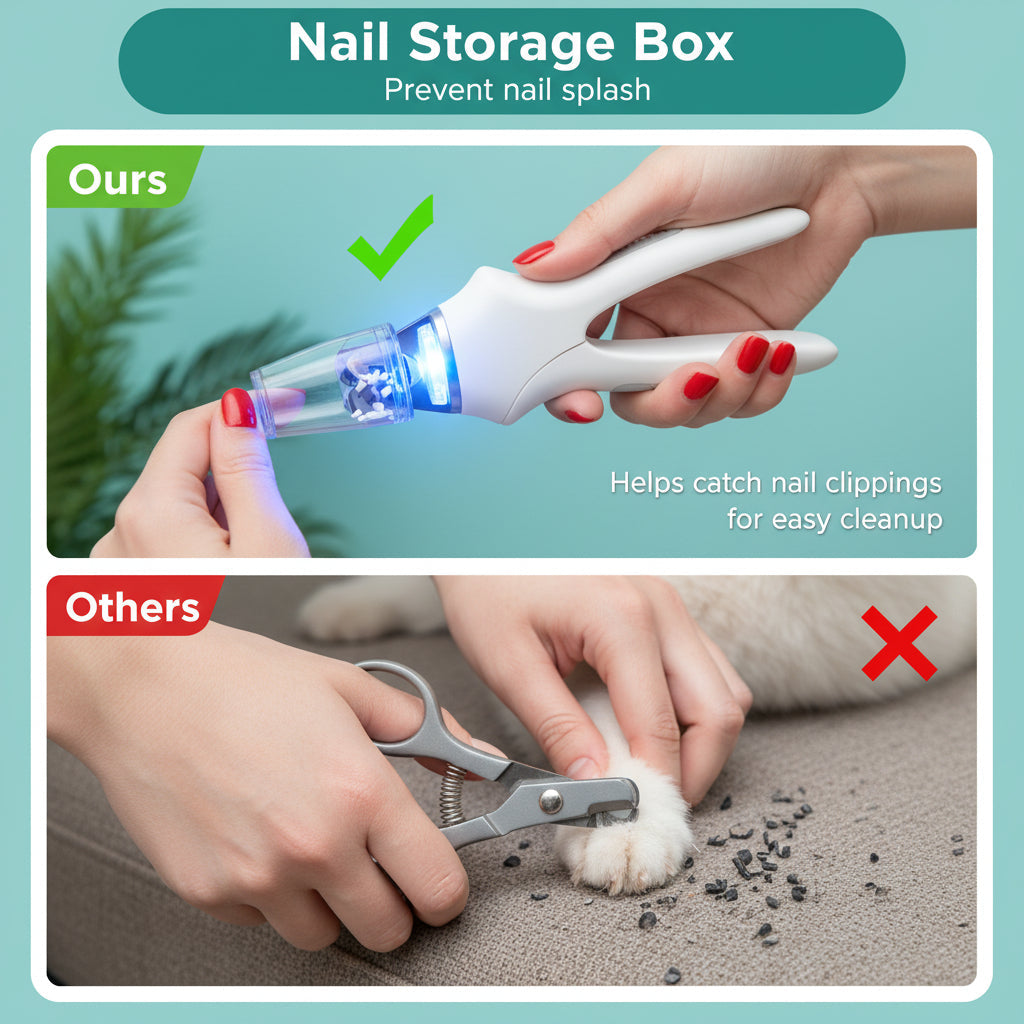 Pet Nail Clippers With LED Light – Dogs & Cats Grooming Trimmer