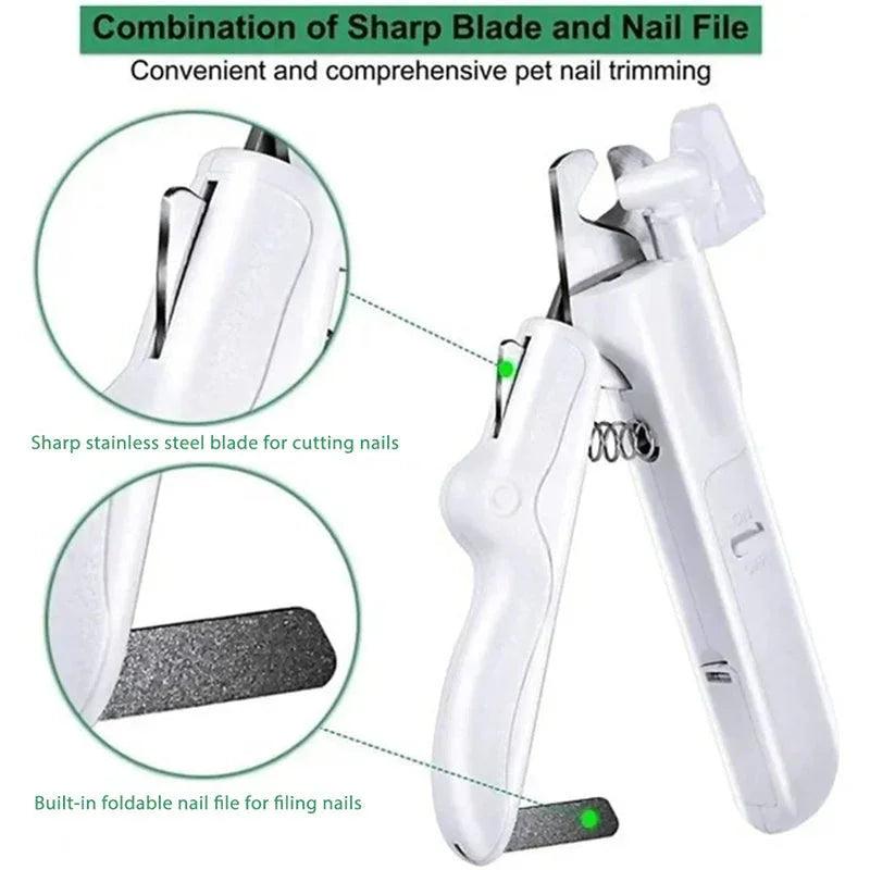 Pet Nail Clippers With LED Light – Dogs & Cats Grooming Trimmer