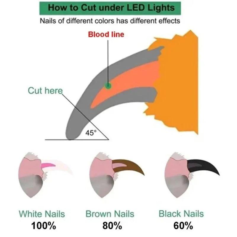 Pet Nail Clippers With LED Light – Dogs & Cats Grooming Trimmer