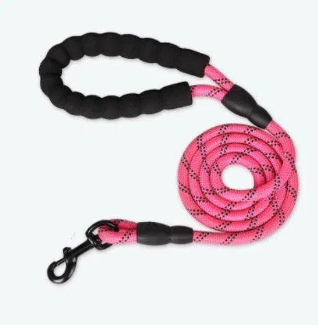 Reflective Dog Leash – Braided Nylon Rope with Padded Handle | 6 Colours, 3 Lengths