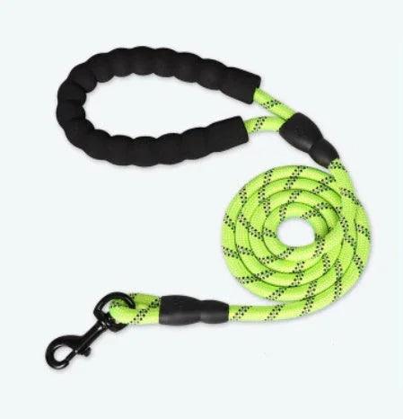 Reflective Dog Leash – Braided Nylon Rope with Padded Handle | 6 Colours, 3 Lengths
